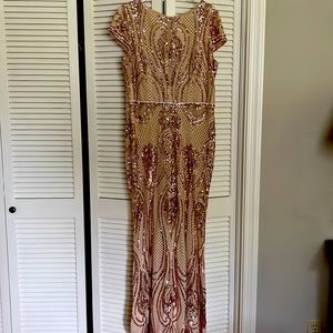Formal rose gold/champagne gown